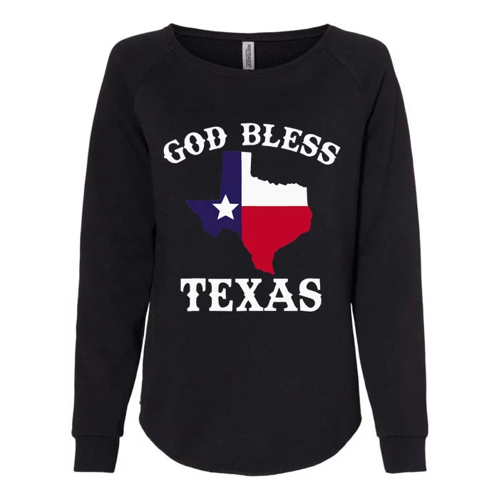 Texas Flag Patriotic Texan Pride God Bless Texas Womens California Wash Sweatshirt