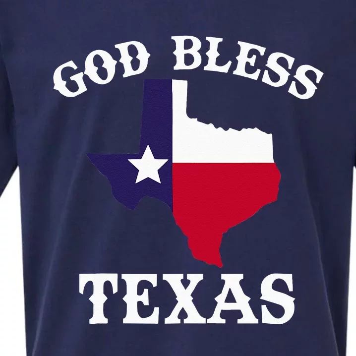 Texas Flag Patriotic Texan Pride God Bless Texas Sueded Cloud Jersey T-Shirt