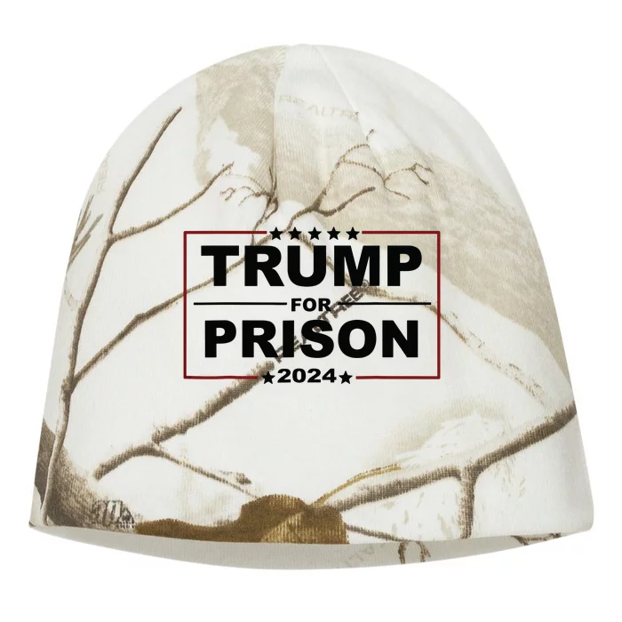 Trump For Prison 2024 Support Trump 4th Of July Kati - Camo Knit Beanie