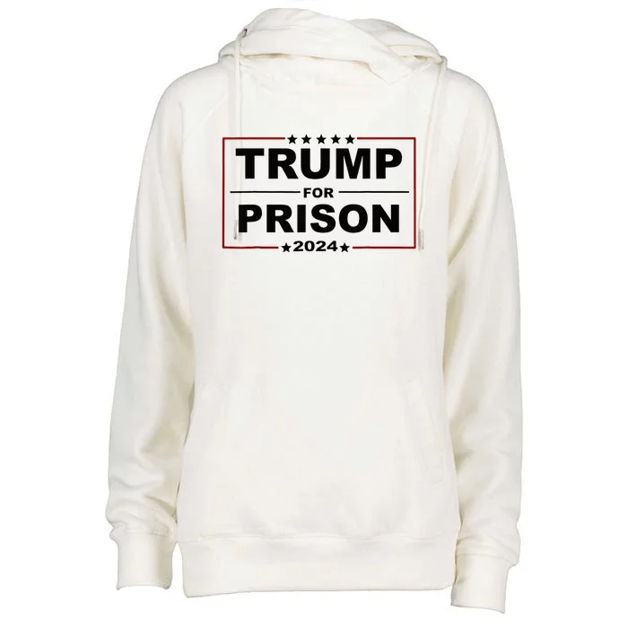 Trump For Prison 2024 Support Trump 4th Of July Womens Funnel Neck Pullover Hood