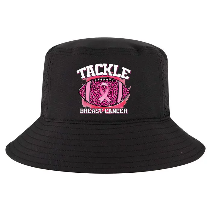 Tackle Football Pink Ribbon Breast Cancer Awareness Cool Comfort Performance Bucket Hat