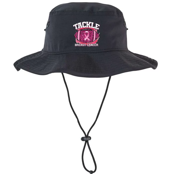 Tackle Football Pink Ribbon Breast Cancer Awareness Legacy Cool Fit Booney Bucket Hat