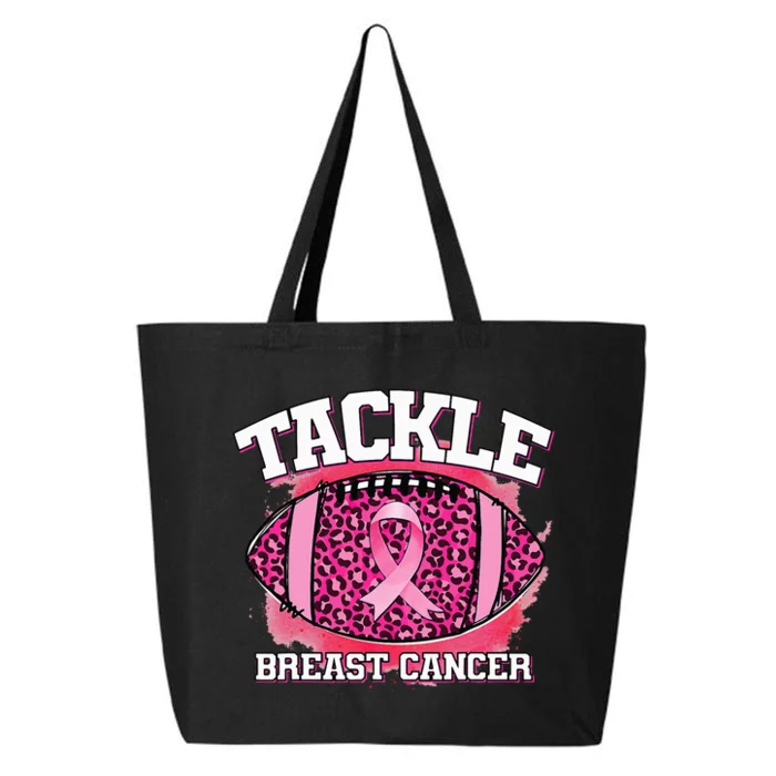 Tackle Football Pink Ribbon Breast Cancer Awareness 25L Jumbo Tote