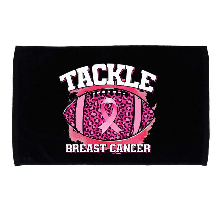 Tackle Football Pink Ribbon Breast Cancer Awareness Microfiber Hand Towel