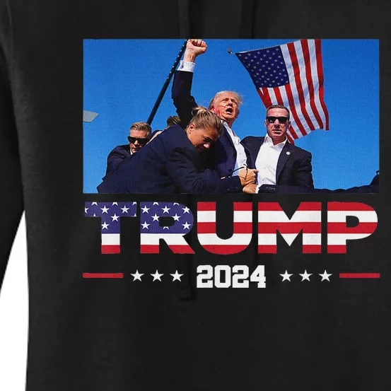 Trump Fist Pump Pride 2024 Women's Pullover Hoodie