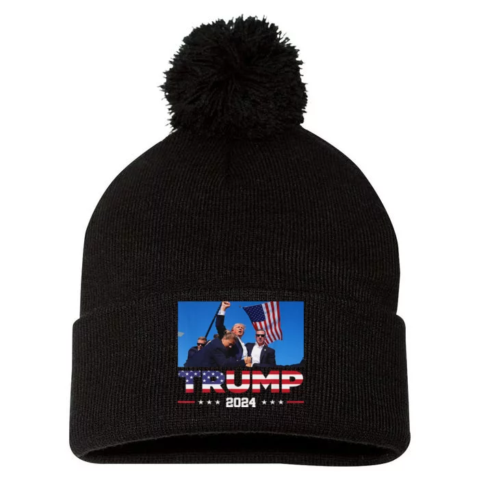 Trump Fist Pump Pride 2024 Pom Pom 12in Knit Beanie