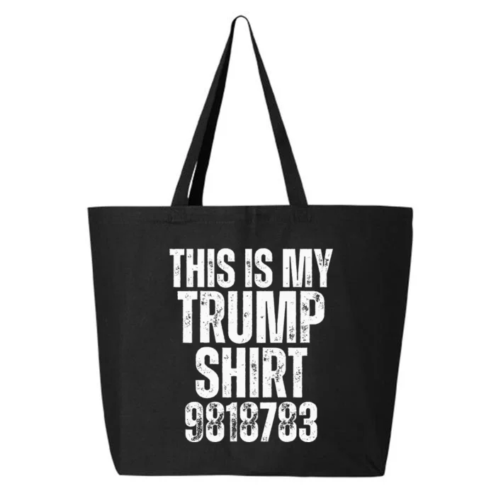 Trump Funny Prison Tee Funny Democrats Liberals ProBiden 25L Jumbo Tote