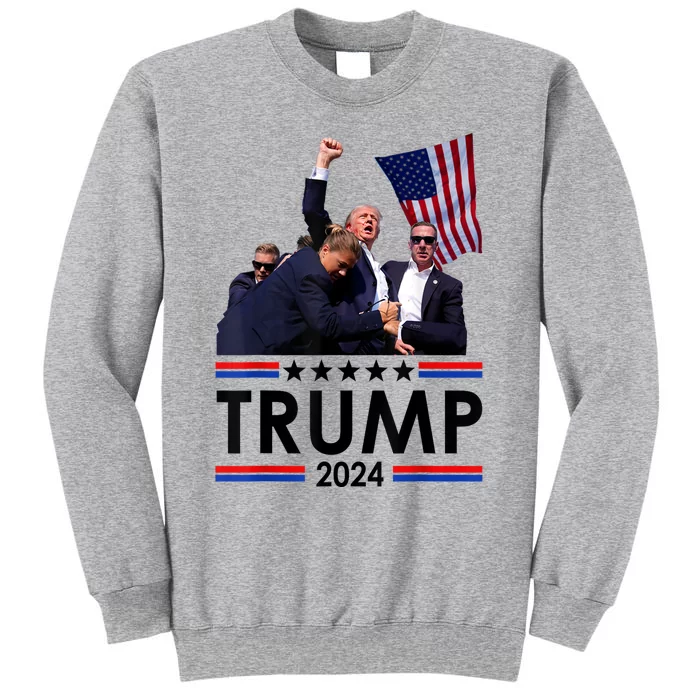 Trump Fist Pump Shot At Trump 2024 Trump Survives Rally Tall Sweatshirt