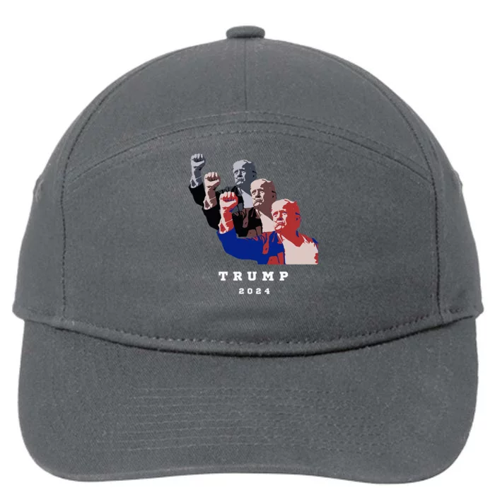 Trump For President 2024 Election Fight 7-Panel Snapback Hat