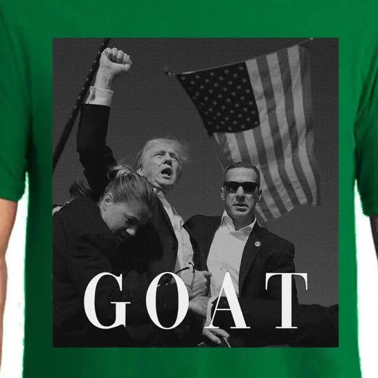 Trump Fist Pump Butler Rally Patriotic Goat Design Pajama Set