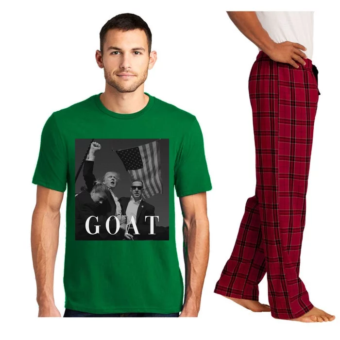 Trump Fist Pump Butler Rally Patriotic Goat Design Pajama Set