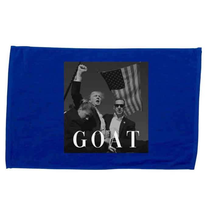 Trump Fist Pump Butler Rally Patriotic Goat Design Microfiber Hand Towel