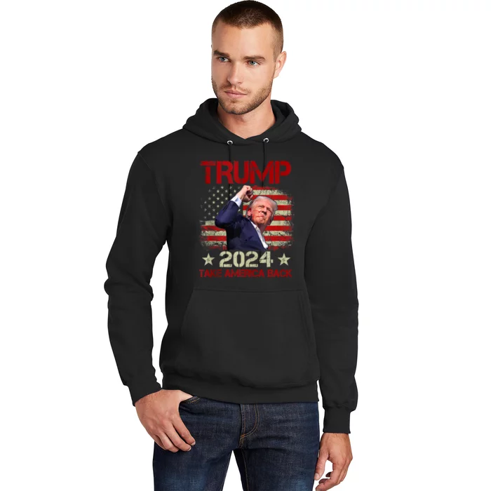 Trump Fist Pump Shot At Trump 2024 Trump Survives Rally Hoodie