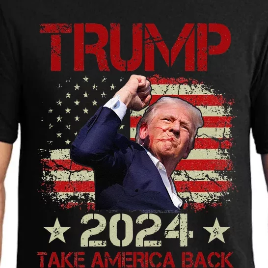 Trump Fist Pump Shot At Trump 2024 Trump Survives Rally Pajama Set