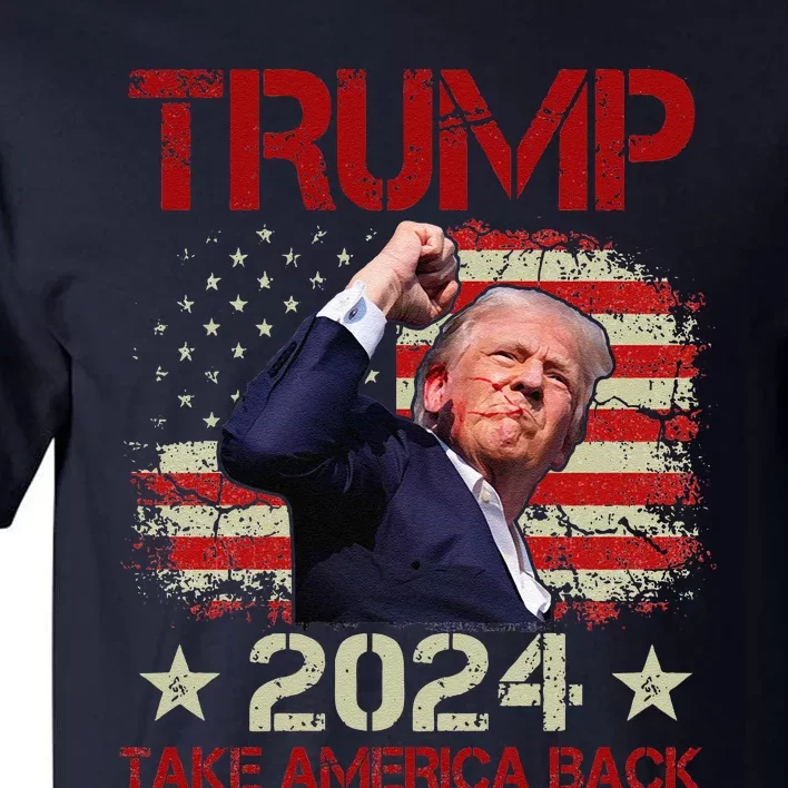 Trump Fist Pump Shot At Trump 2024 Trump Survives Rally Tall T-Shirt