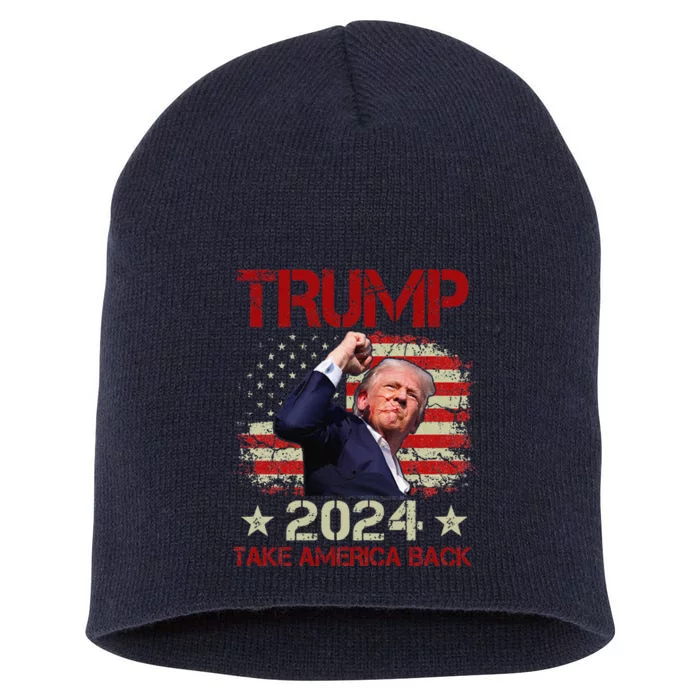 Trump Fist Pump Shot At Trump 2024 Trump Survives Rally Short Acrylic Beanie