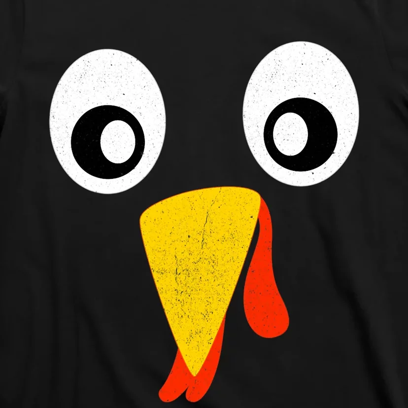 Turkey Face Pilgrim Shirt Thanksgiving Costume T-Shirt