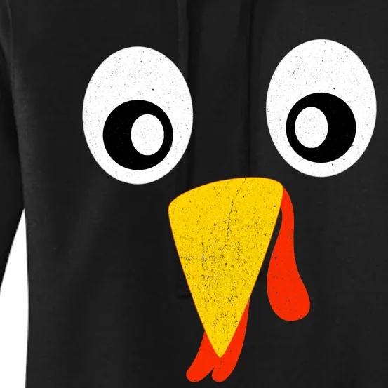 Turkey Face Pilgrim Shirt Thanksgiving Costume Women's Pullover Hoodie