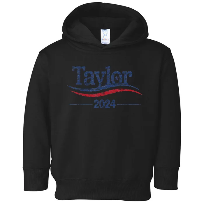 Taylor For President 2024 Bold Campaign Design Toddler Hoodie