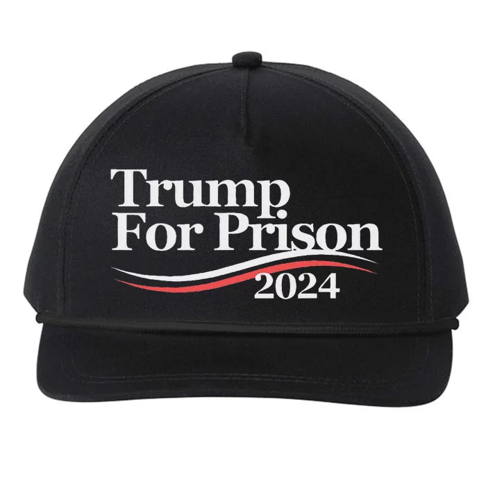 Trump For Prison 2024 Snapback Five-Panel Rope Hat