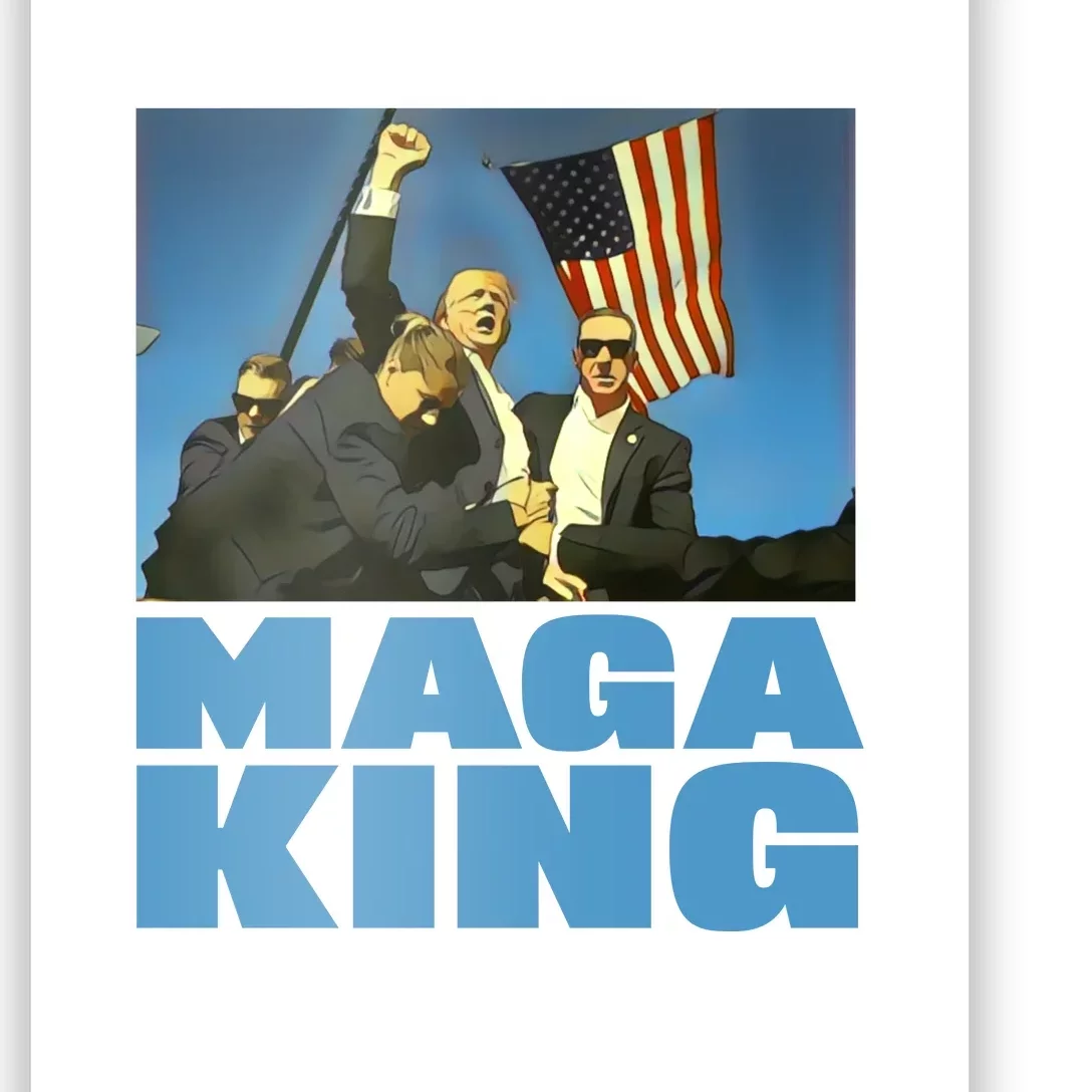 Trump Fist Pump 2024 Maga King Poster