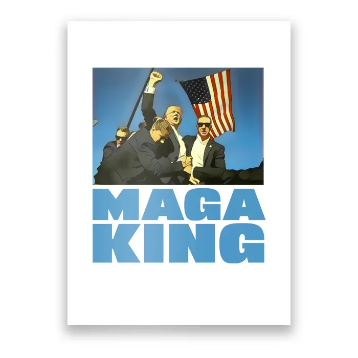 Trump Fist Pump 2024 Maga King Poster