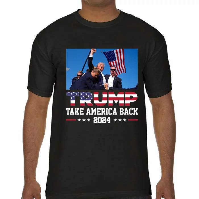 Trump Fist Pump Shot At Trump 2024 Trump Survives Rally Take America Back Comfort Colors T-Shirt