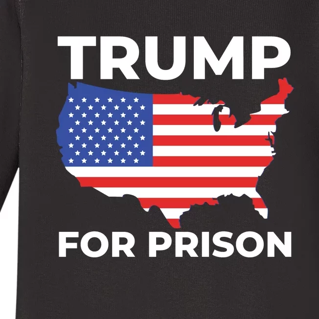 Trump For Prison America Baby Long Sleeve Bodysuit