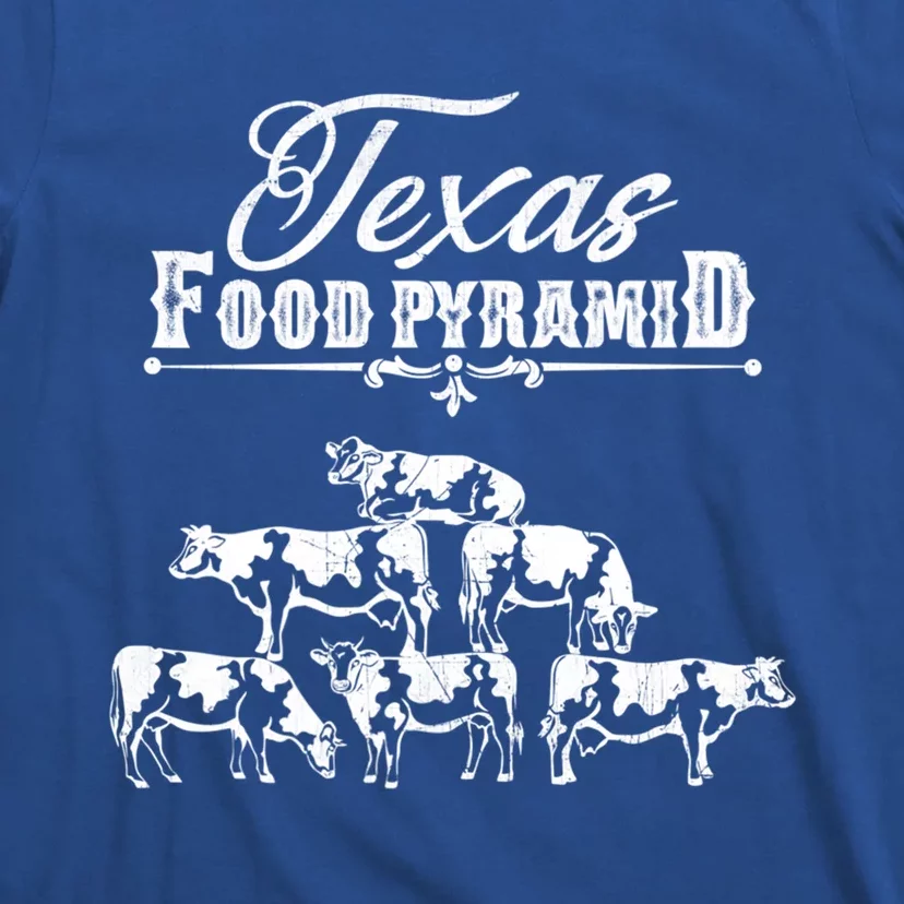 Texas Food Pyramid Funny Cow Pyramid Tee Gift T-Shirt