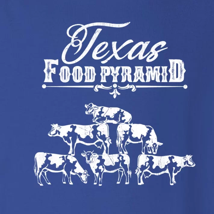 Texas Food Pyramid Funny Cow Pyramid Tee Gift Toddler Long Sleeve Shirt