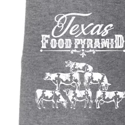 Texas Food Pyramid Funny Cow Pyramid Tee Gift Doggie 3-End Fleece Hoodie