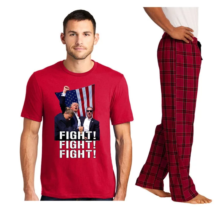 Trump Fist Pumped Fight Pray For Trump America Pajama Set