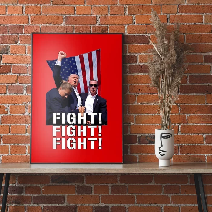 Trump Fist Pumped Fight Pray For Trump America Poster