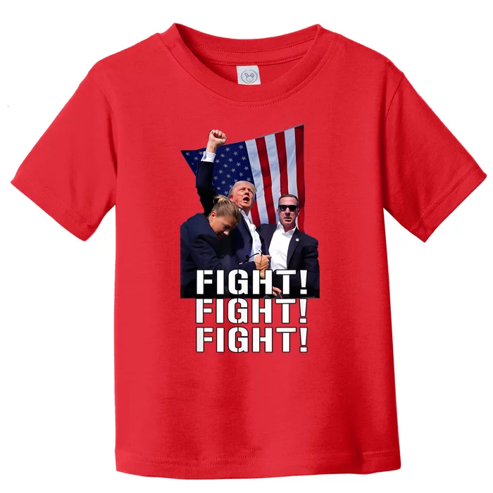 Trump Fist Pumped Fight Pray For Trump America Toddler T-Shirt