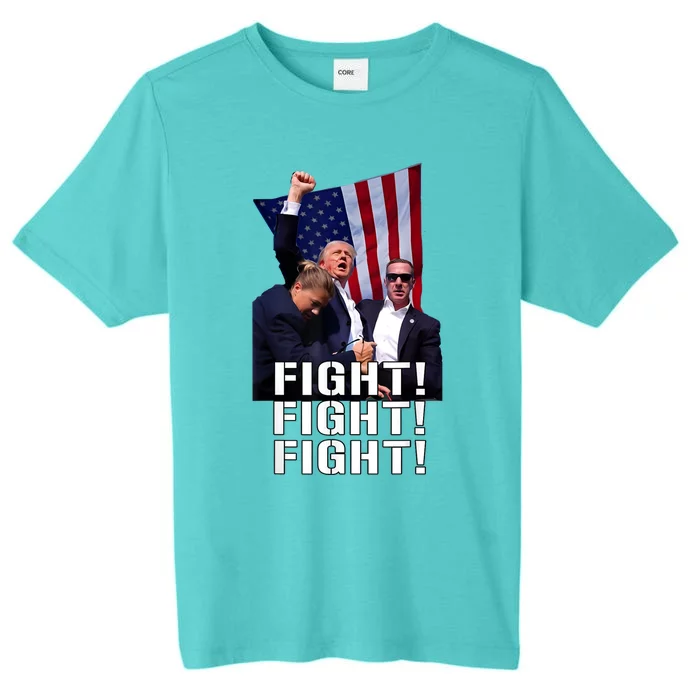 Trump Fist Pumped Fight Pray For Trump America ChromaSoft Performance T-Shirt