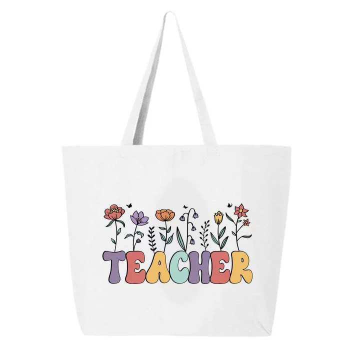 Teacher Floral PNG 25L Jumbo Tote