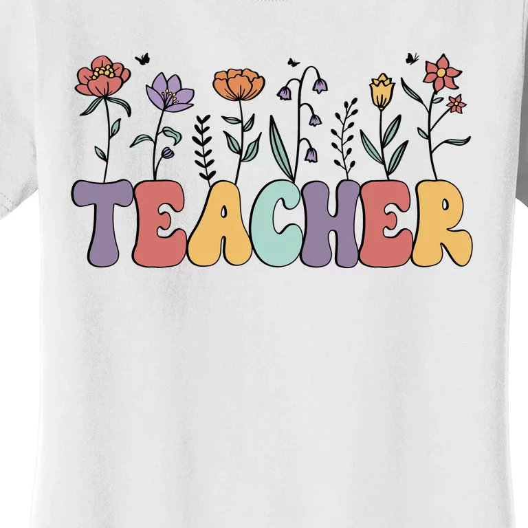 Teacher Floral PNG Women's T-Shirt