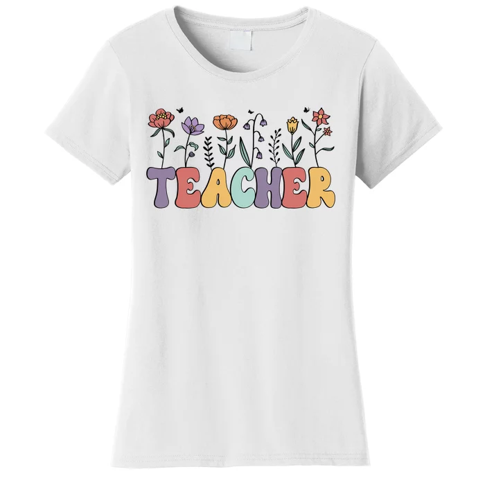 Teacher Floral PNG Women's T-Shirt