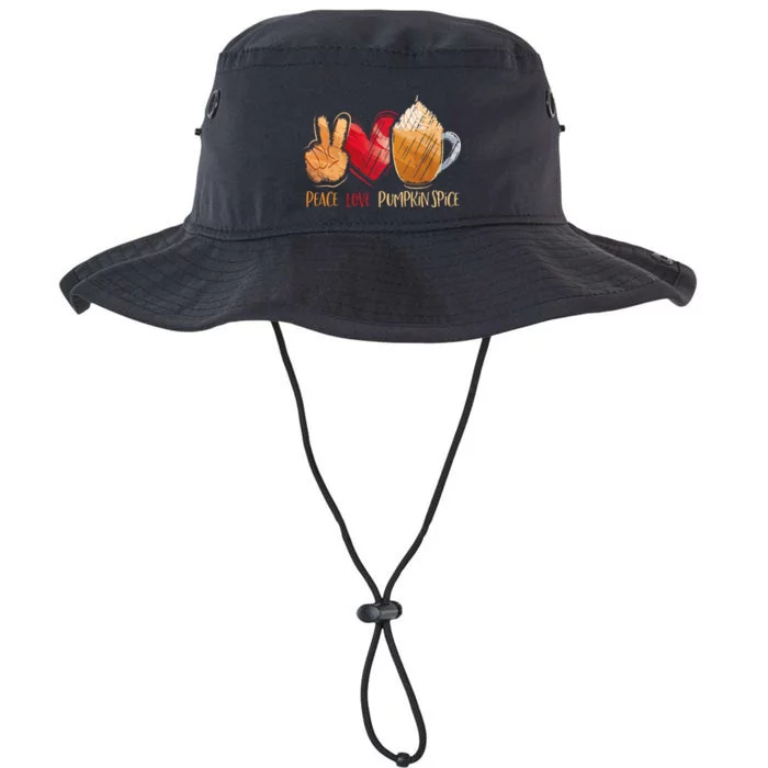 Thanksgiving Fall Peace Love Pumpkin Spice Legacy Cool Fit Booney Bucket Hat