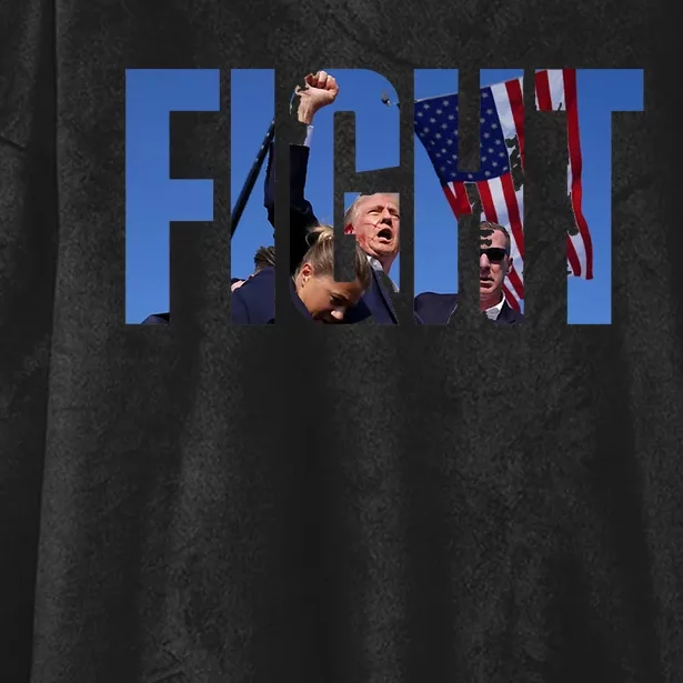 Trump Fist Pump Fight Trump Shooting Donald Trump Fist Pump Hooded Wearable Blanket