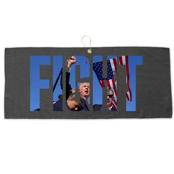 Trump Fist Pump Fight Trump Shooting Donald Trump Fist Pump Large Microfiber Waffle Golf Towel