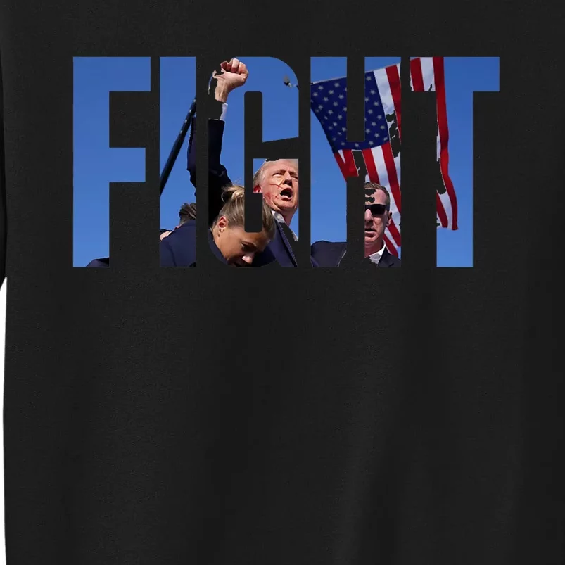 Trump Fist Pump Fight Trump Shooting Donald Trump Fist Pump Tall Sweatshirt