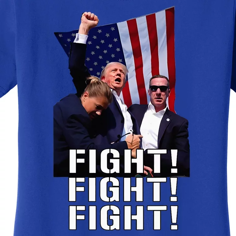 Trump Fist Pumped Fight Pray For Trump America Women's T-Shirt