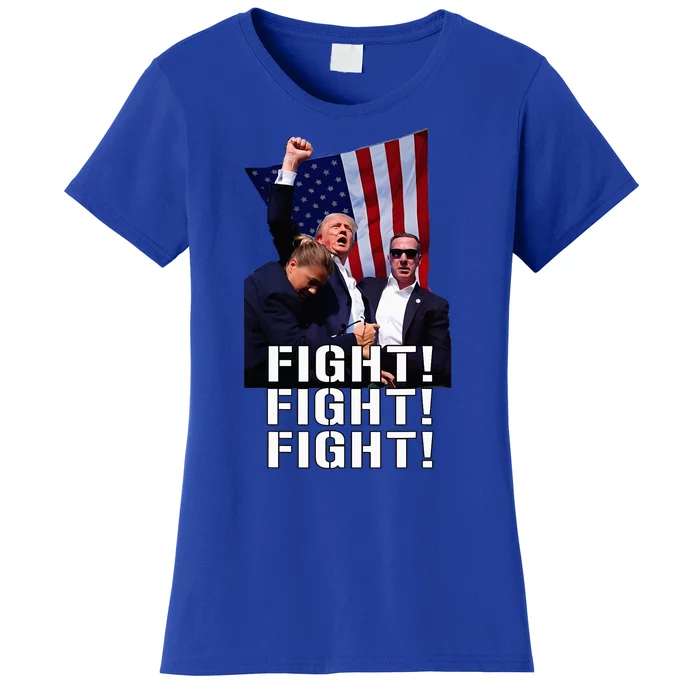 Trump Fist Pumped Fight Pray For Trump America Women's T-Shirt