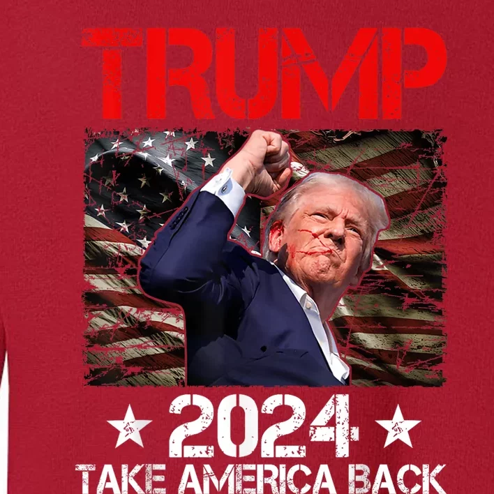 Trump Fist Pump Shot At Trump 2024 Trump Survives Rally Toddler Sweatshirt