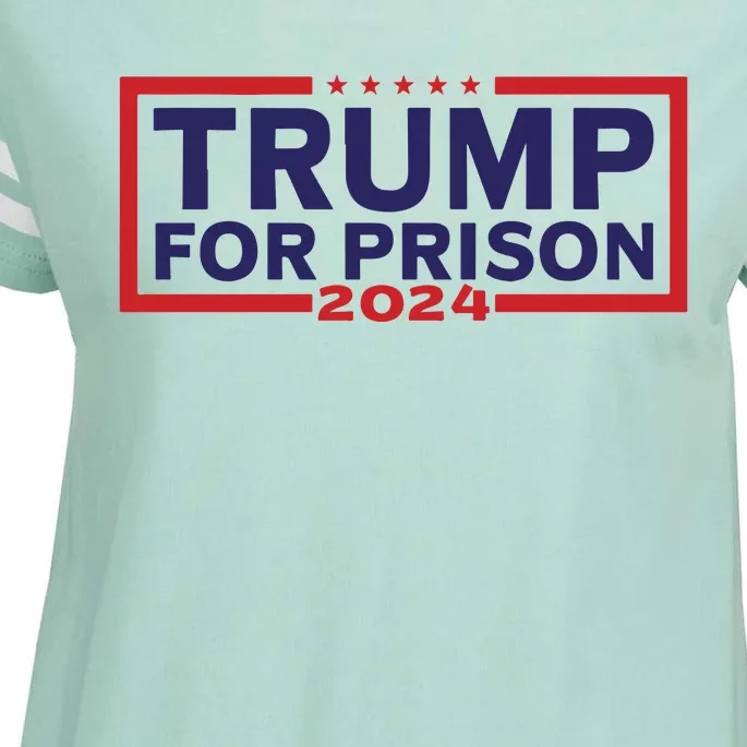 Trump For Prison 2024 Donald Trump Mugshot President Trump Enza Ladies Jersey Football T-Shirt