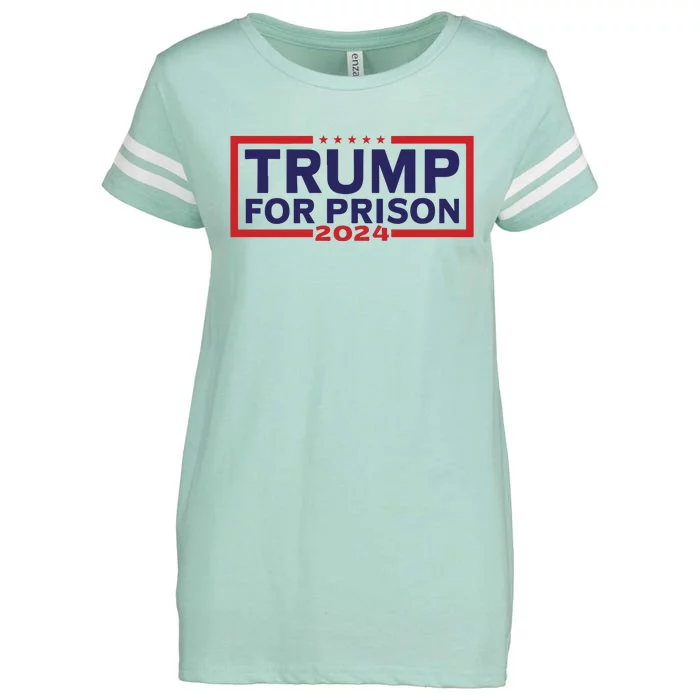 Trump For Prison 2024 Donald Trump Mugshot President Trump Enza Ladies Jersey Football T-Shirt