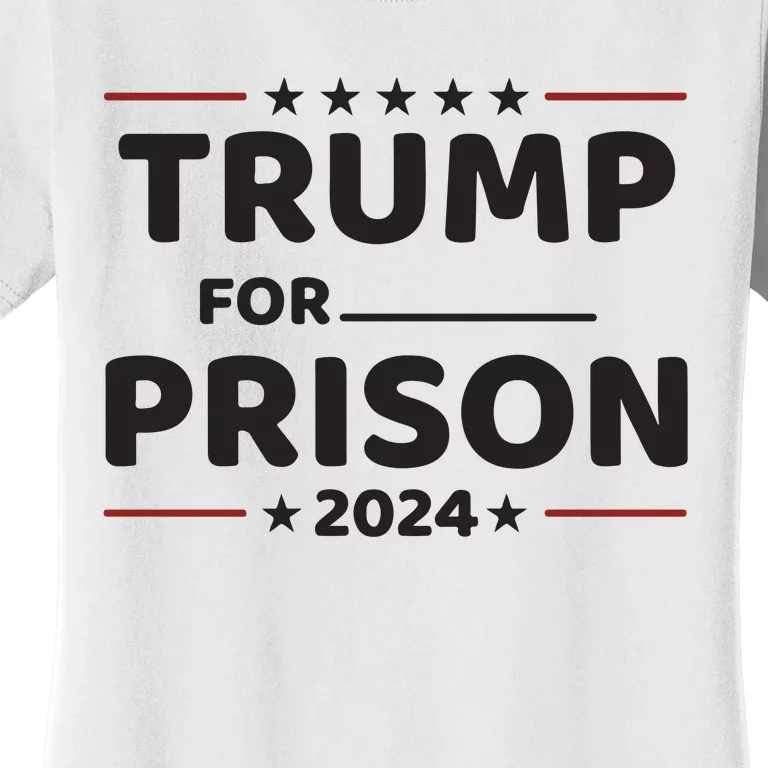 Trump For Prison 2024 Donald Trump Mugshot President Trump Women's T-Shirt