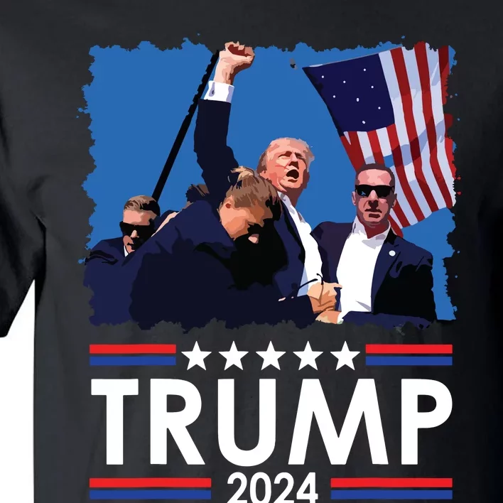 Trump Fist Pump Shot At Trump 2024 Trump Survives Rally Tall T-Shirt