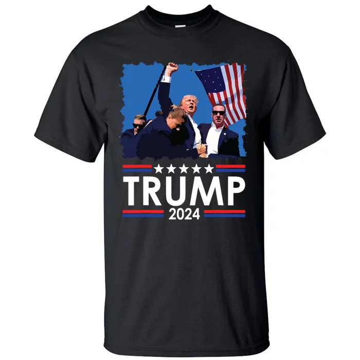 Trump Fist Pump Shot At Trump 2024 Trump Survives Rally Tall T-Shirt